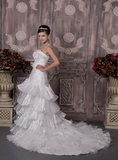 Inexpensive Mermaid Strapless Bridal Wedding Gown For Cheap Low Price