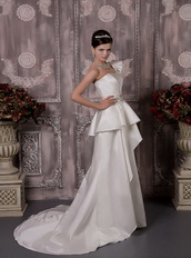 Custom Made One Shoulder Mermaid Bridal Dress Petite Low Price