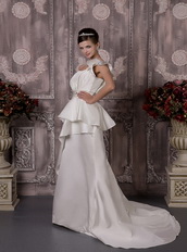 Custom Made One Shoulder Mermaid Bridal Dress Petite Low Price