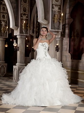 Ruffles Ball Gown Floor Length 2014 New Arrival Wedding Dress Low Price