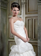 Exclusive Mermaid Sweetheart Bubble Skirt Bridal Dress For Wedding Low Price