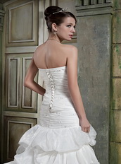 Exclusive Mermaid Sweetheart Bubble Skirt Bridal Dress For Wedding Low Price