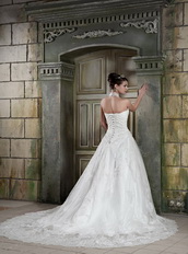 Halter Modest Neckline Chapel Puffy Skirt Wedding Bridal Gowns Low Price