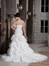 Strapless Bubble Taffeta Floor Length Skirt Low Price Wedding Bridal Dress Low Price