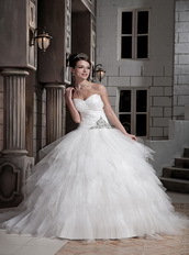 Pretty Princess Ball Gown Sweetheart Cache Bridal Dress Discount Season Low Price