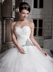 Pretty Princess Ball Gown Sweetheart Cache Bridal Dress Discount Season Low Price