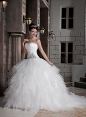 Pretty Princess Ball Gown Sweetheart Cache Bridal Dress Discount Season Low Price