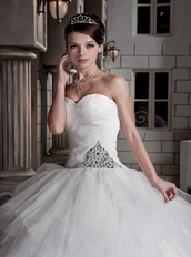 Pretty Princess Ball Gown Sweetheart Cache Bridal Dress Discount Season Low Price