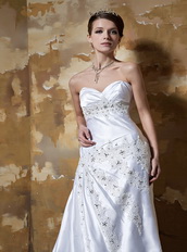 Column Sweetheart Affordable Wedding Dress For Beautiful Women Low Price