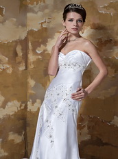 Column Sweetheart Affordable Wedding Dress For Beautiful Women Low Price