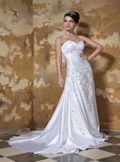 Column Sweetheart Affordable Wedding Dress For Beautiful Women Low Price