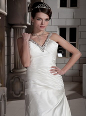 Popular V-neck Lady Bridal Dress Ready For Wedding Wear Cheap Price Low Price