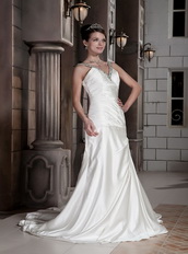 Popular V-neck Lady Bridal Dress Ready For Wedding Wear Cheap Price Low Price
