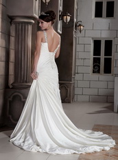 Popular V-neck Lady Bridal Dress Ready For Wedding Wear Cheap Price Low Price