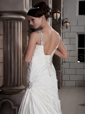 Popular V-neck Lady Bridal Dress Ready For Wedding Wear Cheap Price Low Price