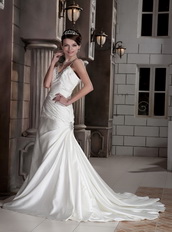 Popular V-neck Lady Bridal Dress Ready For Wedding Wear Cheap Price Low Price