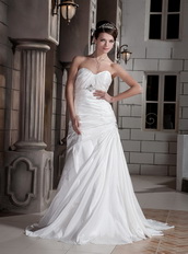 The Most Popular Sweetheart Neckline Wedding Dress Made By Taffeta Low Price