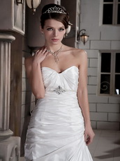 The Most Popular Sweetheart Neckline Wedding Dress Made By Taffeta Low Price