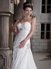 The Most Popular Sweetheart Neckline Wedding Dress Made By Taffeta Low Price