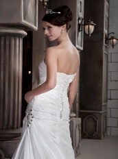 The Most Popular Sweetheart Neckline Wedding Dress Made By Taffeta Low Price