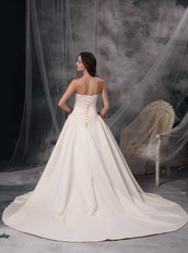 Chapel Train Champagne Winter Wedding Dress With Jacket Low Price