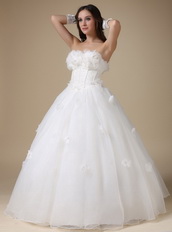 Simple Strapless Zipper Puffy Wedding Dress For You Low Price
