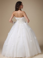 Simple Strapless Zipper Puffy Wedding Dress For You Low Price