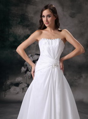 Strapless Sweetheart Puffy Bridal Dress With Chapel Train Low Price