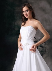 Strapless Sweetheart Puffy Bridal Dress With Chapel Train Low Price
