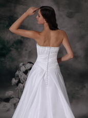 Strapless Sweetheart Puffy Bridal Dress With Chapel Train Low Price