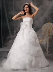 Affordable Long Puffy Wedding Dress With Handcrafted Flowers Low Price