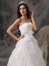 Affordable Long Puffy Wedding Dress With Handcrafted Flowers Low Price