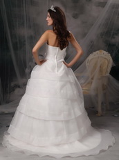 Affordable Long Puffy Wedding Dress With Handcrafted Flowers Low Price