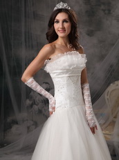 Exquisite Column Embroidery Wedding Dress With Lace Low Price