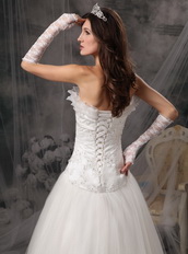 Exquisite Column Embroidery Wedding Dress With Lace Low Price