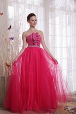 Deep Rose Pink Floor Length Evening Dress In California