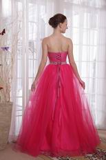 Deep Rose Pink Floor Length Evening Dress In California