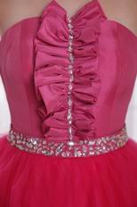 Deep Rose Pink Floor Length Evening Dress In California