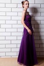 Beautiful Sweetheart Floor Length Pansy Evening Dress