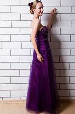 Beautiful Sweetheart Floor Length Pansy Evening Dress