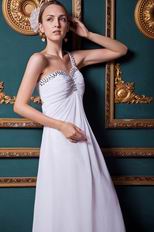 Beautiful One Shoulder Crystal Long Evening Dresses Gowns