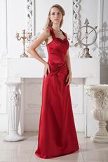 Halter Sweetheart Wine Red Long Celebrity Evening Dress