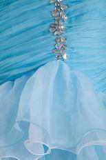 Luxurious Crystals Corset Mermaid Aqua Evening Dress