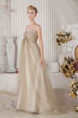 Custom Made Front Drap Champagne Dress To Evening Wear