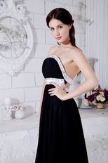 New Fashion Strapless A-line Black Chiffon Dress To Evening Simple