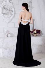 New Fashion Strapless A-line Black Chiffon Dress To Evening Simple