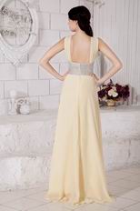 Straps Halter Yellow Formal Evening Dress For Juniors