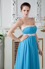 Best Seller Empire Waist Aqua Evening Dress Shop