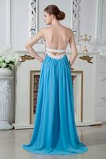 Best Seller Empire Waist Aqua Evening Dress Shop