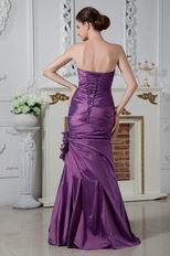 Affordable Strapless Corset Purple Taffeta Evening Dress Cheap